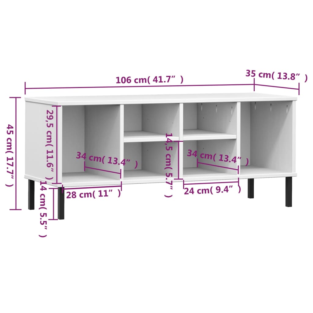 vidaXL Shoe Cabinet Shoe Cubby with 6 Compartments Shoe Rack Solid Pine Wood-1