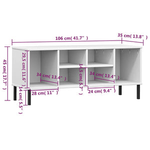 vidaXL Shoe Cabinet Shoe Cubby with 6 Compartments Shoe Rack Solid Pine Wood-1