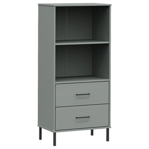 vidaXL Bookshelf Book Cabinet with 2 Drawers Storage Cabinet OSLO Solid Wood-8