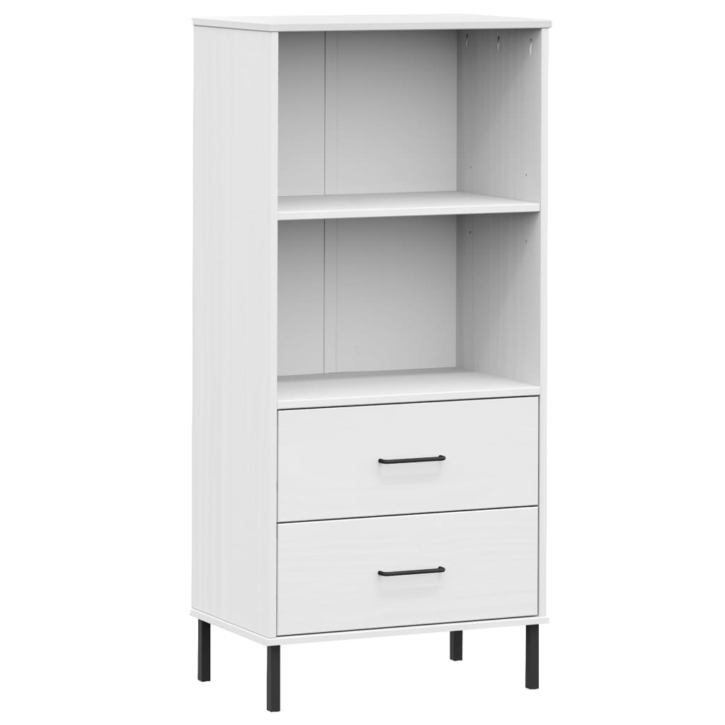 vidaXL Bookshelf Book Cabinet with 2 Drawers Storage Cabinet OSLO Solid Wood-14