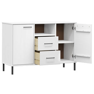 vidaXL Sideboard Buffet Cabinet with Metal Legs for Kitchen Solid Wood OSLO-6