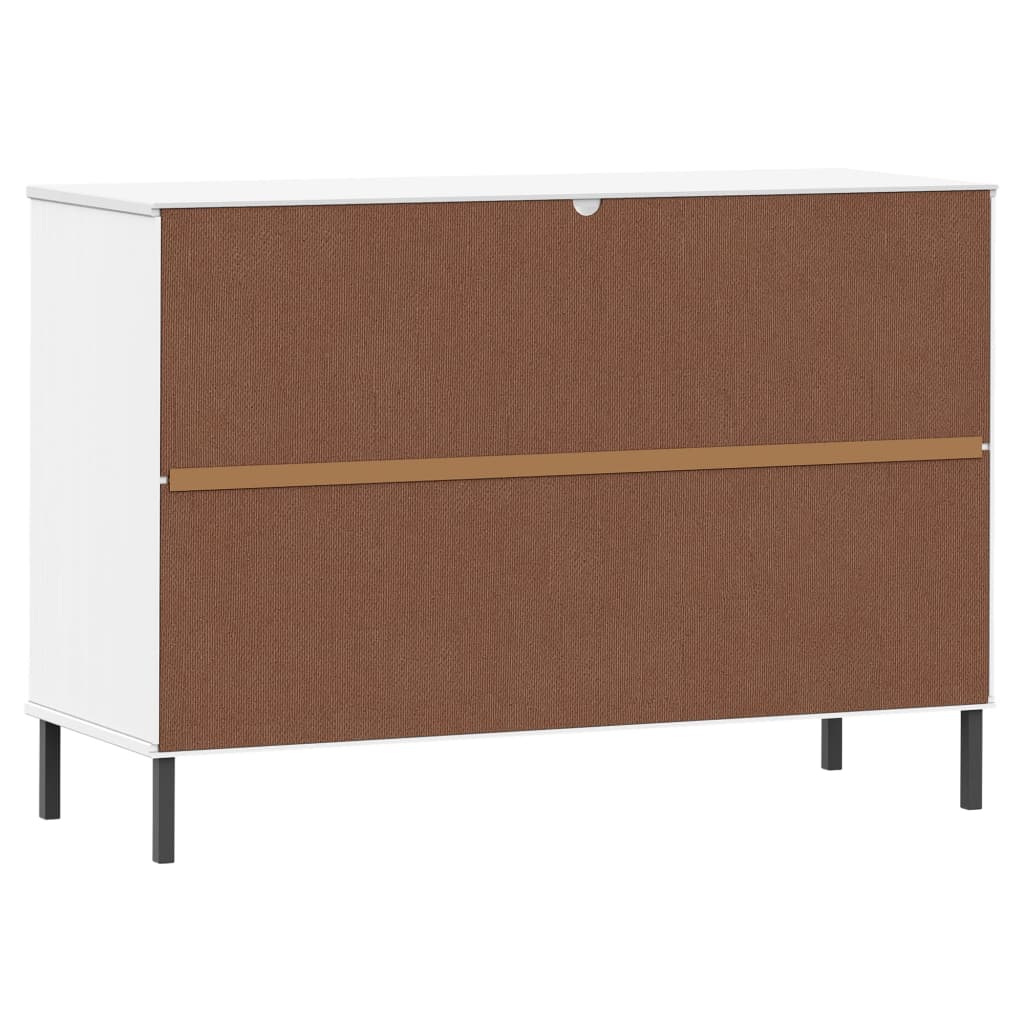 vidaXL Sideboard Buffet Cabinet with Metal Legs for Kitchen Solid Wood OSLO-12