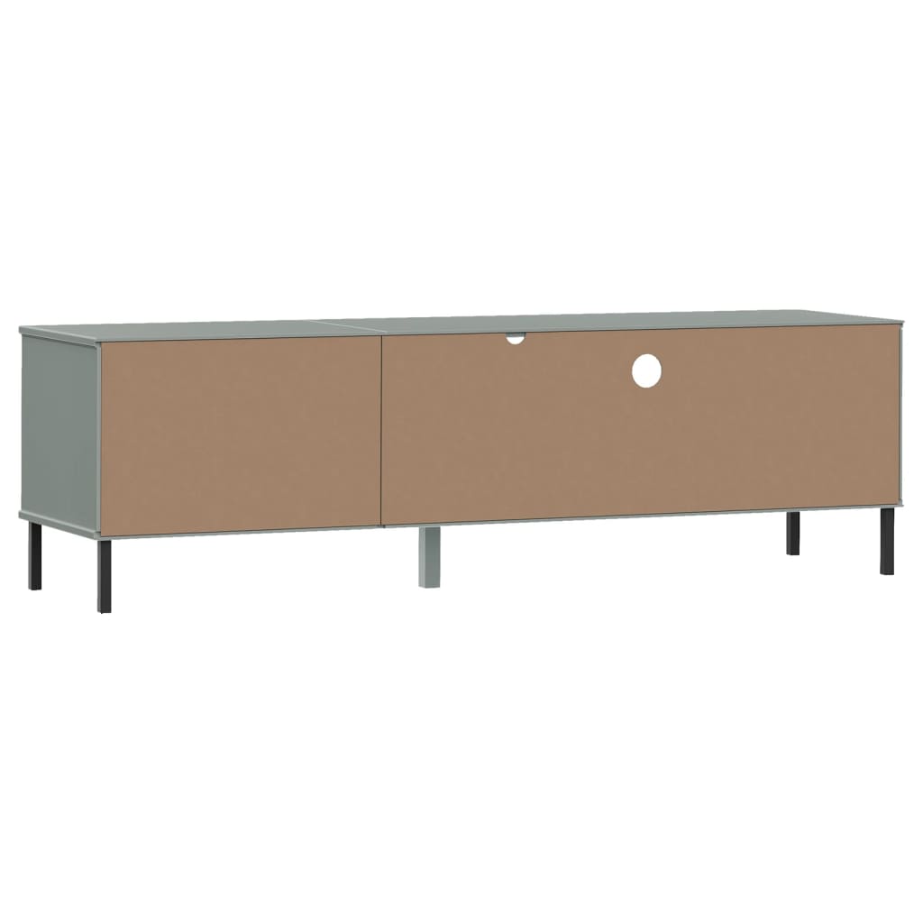 vidaXL TV Stand TV Console TV Console with Metal Legs Solid Wood Pine OSLO-16