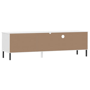 vidaXL TV Stand TV Console TV Console with Metal Legs Solid Wood Pine OSLO-8