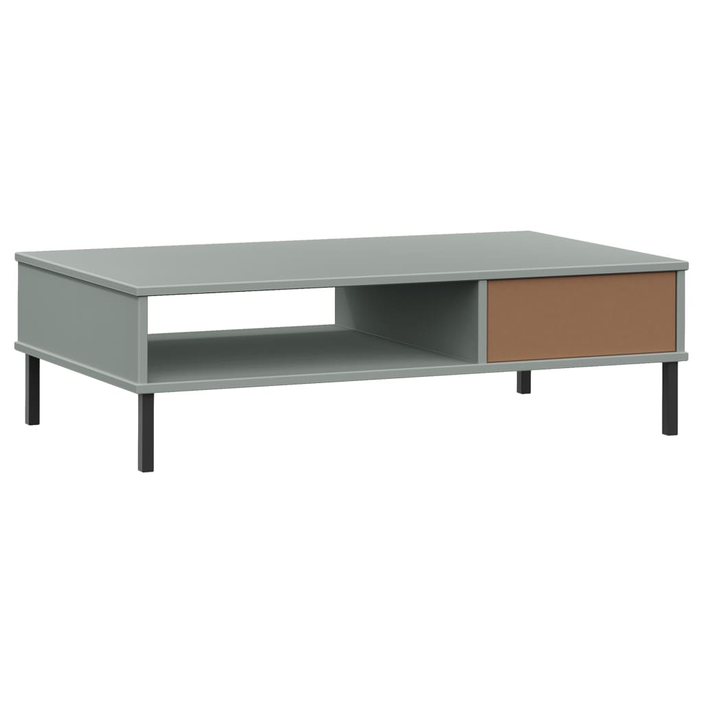 vidaXL Coffee Table Accent Side Sofa End Table with Metal Legs Solid Wood OSLO-22