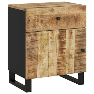 vidaXL Cabinet Accent Nightstand End Table with Storage Drawer Solid Wood-30