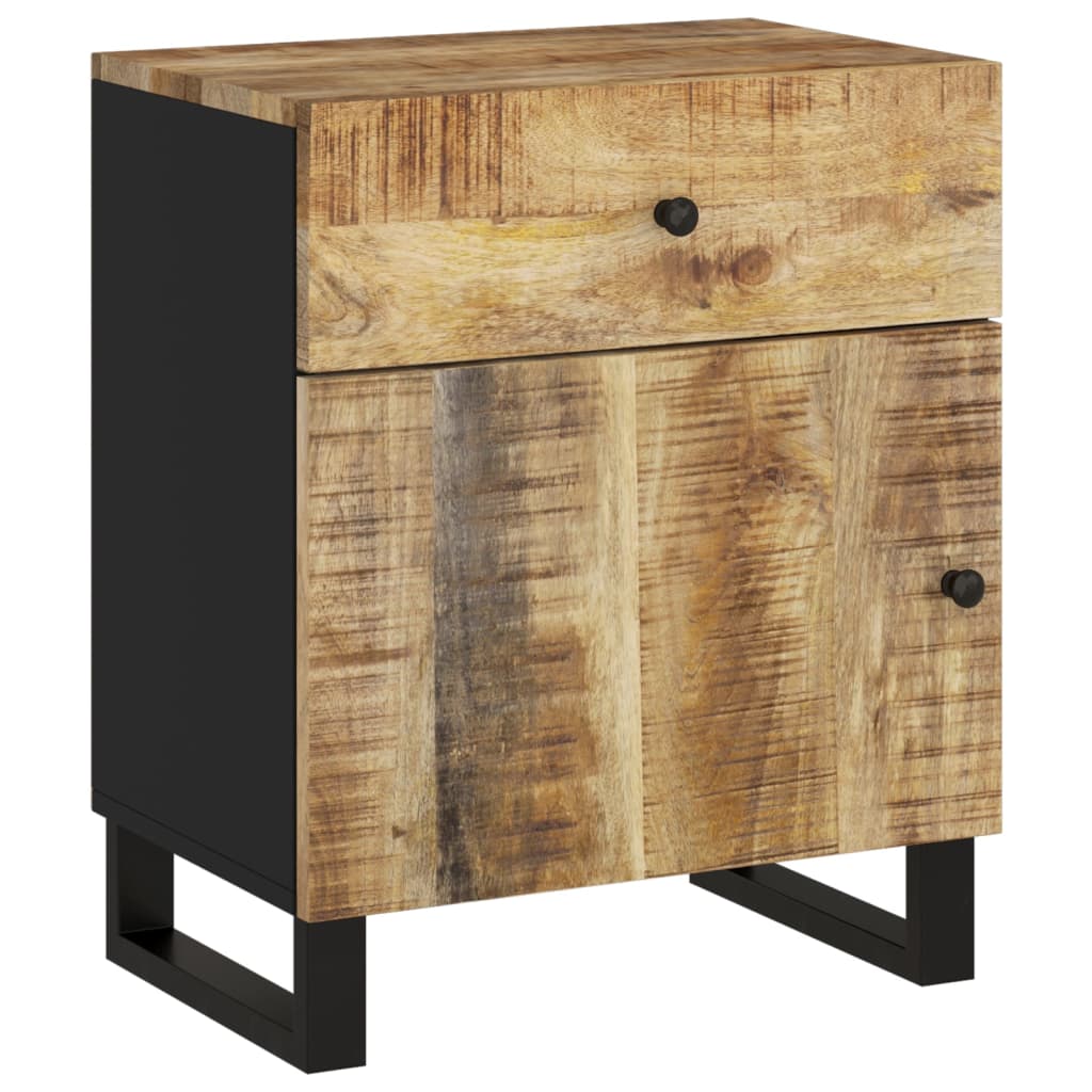 vidaXL Cabinet Accent Nightstand End Table with Storage Drawer Solid Wood-25