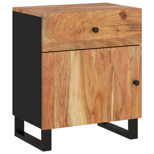 vidaXL Cabinet Accent Nightstand End Table with Storage Drawer Solid Wood-19