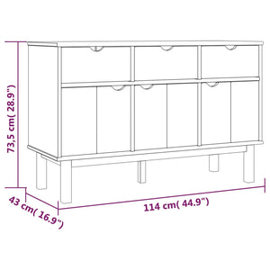 vidaXL Cabinet Storage Console Sideboard for Living Room OTTA Solid Wood Pine-1