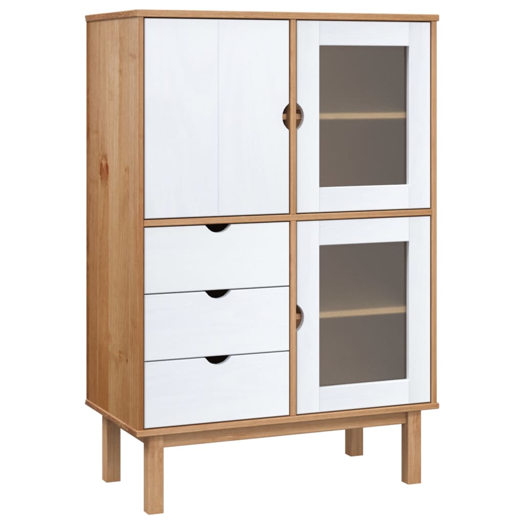 vidaXL Cabinet Storage Buffet Cabinet for Dining Room OTTA Solid Wood Pine-10