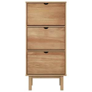 vidaXL Shoe Cabinet Wooden Storage Shoe Rack with Drawers OTTA Solid Wood Pine-19