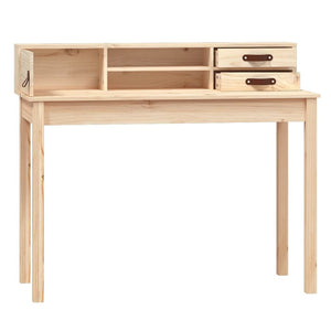 vidaXL Desk Storage Computer Writing Working Table Furniture Solid Wood Pine-15