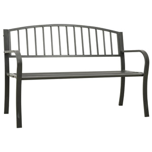 vidaXL Outdoor Patio Bench Park Outdoor Garden Bench for Yard Porch Steel-5