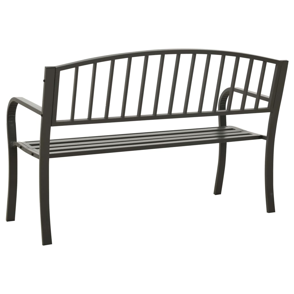 vidaXL Outdoor Patio Bench Park Outdoor Garden Bench for Yard Porch Steel-0