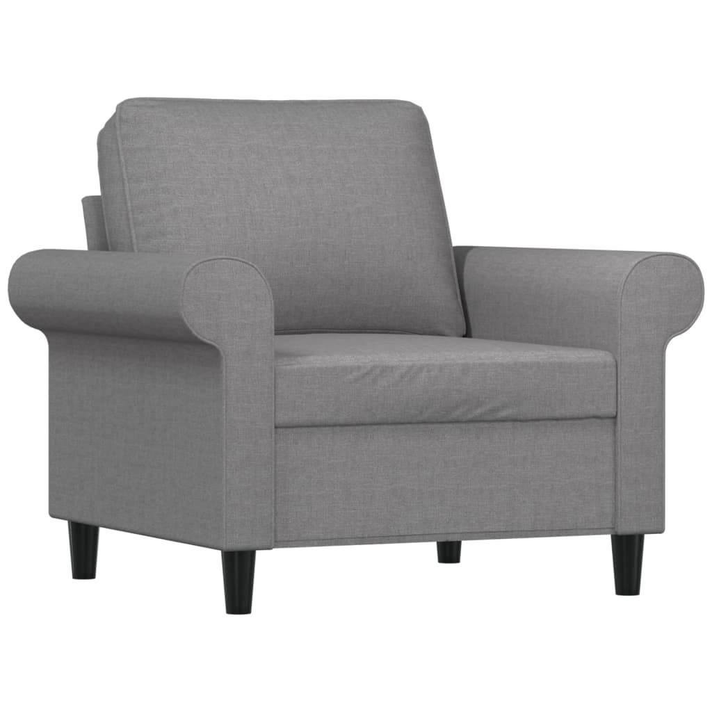 vidaXL Sofa Chair with Footstool Living Room Accent Upholstered Chair Fabric-11