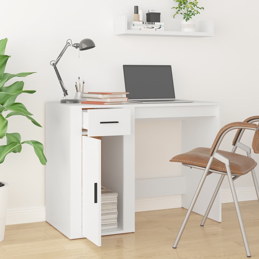 vidaXL Desk Storage Computer Desk Writing Table for Office Engineered Wood-6