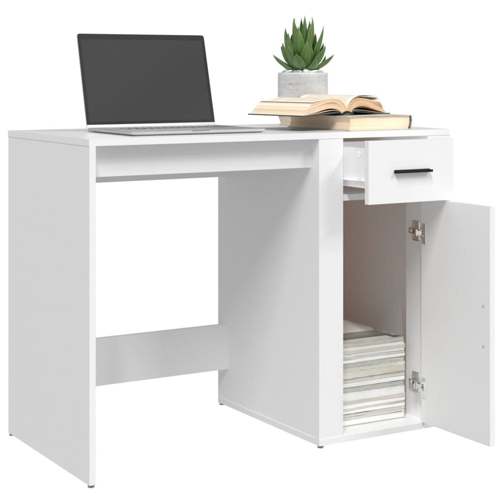 vidaXL Desk Storage Computer Desk Writing Table for Office Engineered Wood-10