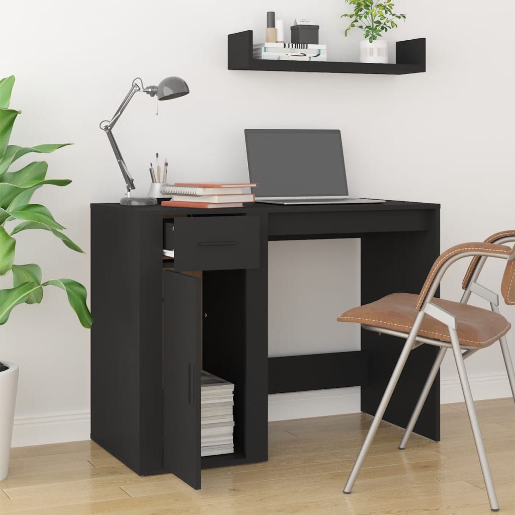 vidaXL Desk Storage Computer Desk Writing Table for Office Engineered Wood-7