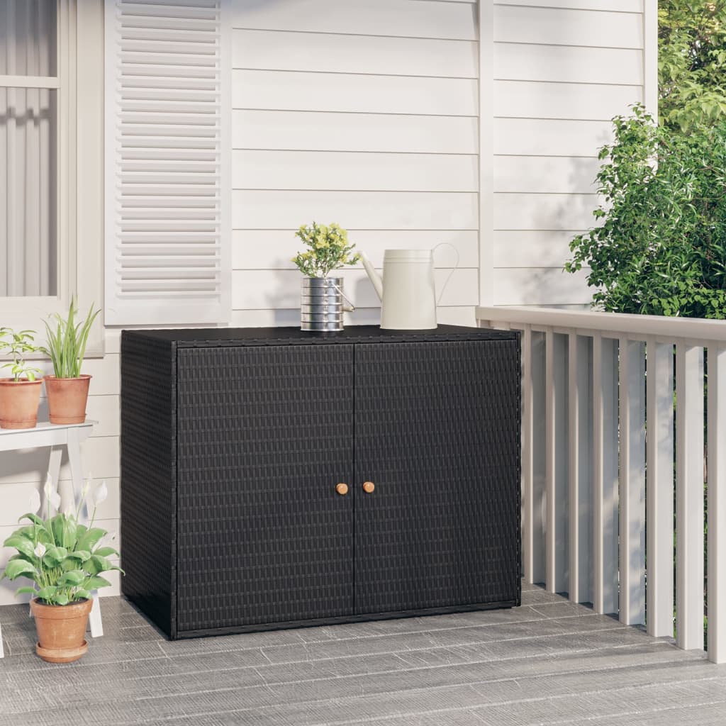 vidaXL Storage Unit Outdoor Storage Cabinet Patio Storage Box Poly Rattan-2