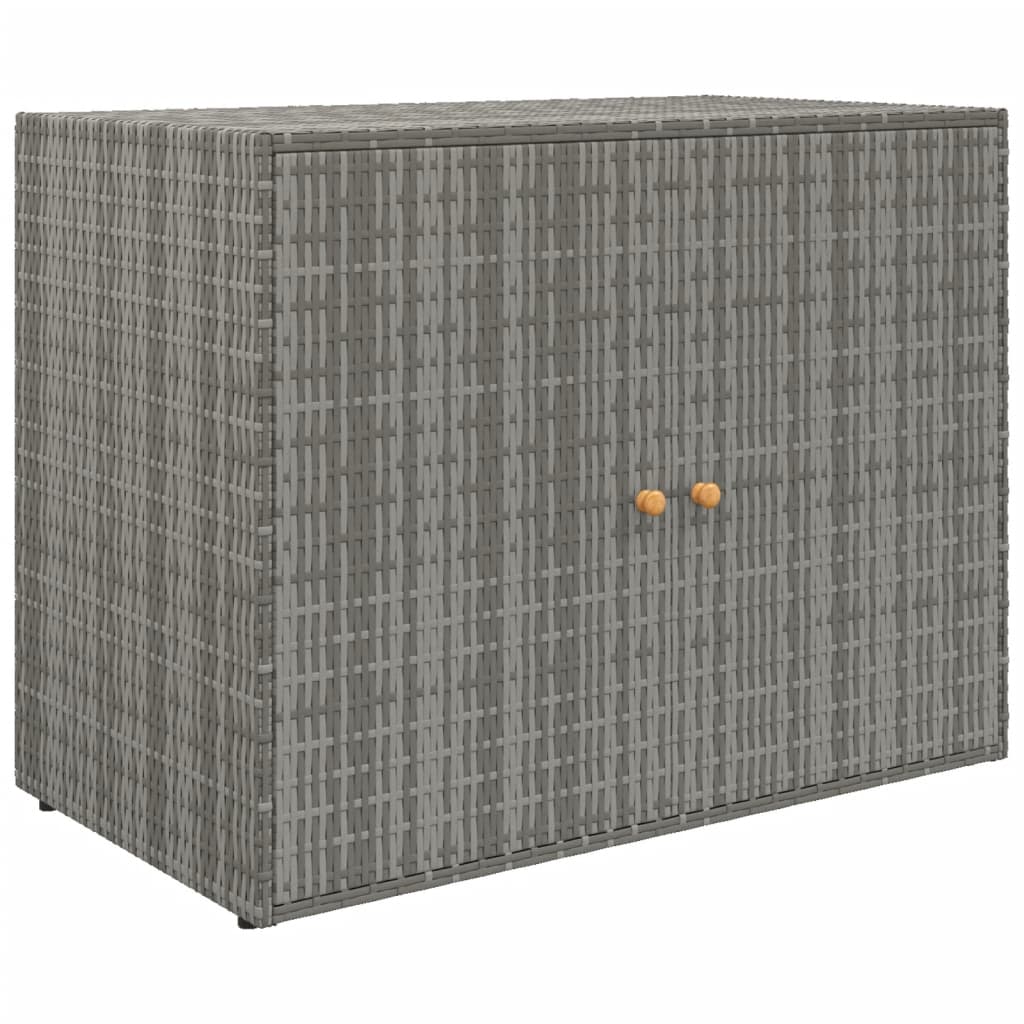 vidaXL Storage Unit Outdoor Storage Cabinet Patio Storage Box Poly Rattan-4