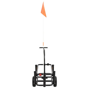 vidaXL Fishing Trolley Black Steel-3