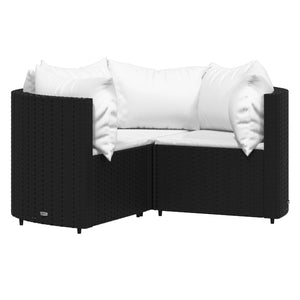 vidaXL Patio Furniture Set 4 Piece Modern Lounge Set with Cushions Poly Rattan-34