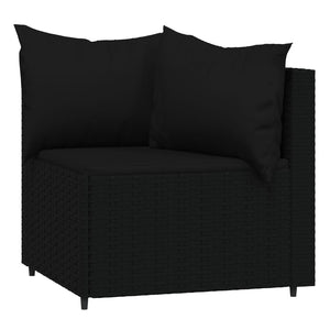 vidaXL Patio Furniture Set 4 Piece Modern Lounge Set with Cushions Poly Rattan-71