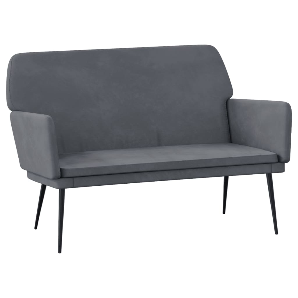 vidaXL Bench Black 42.5"x31.1"x31.1" Velvet-11