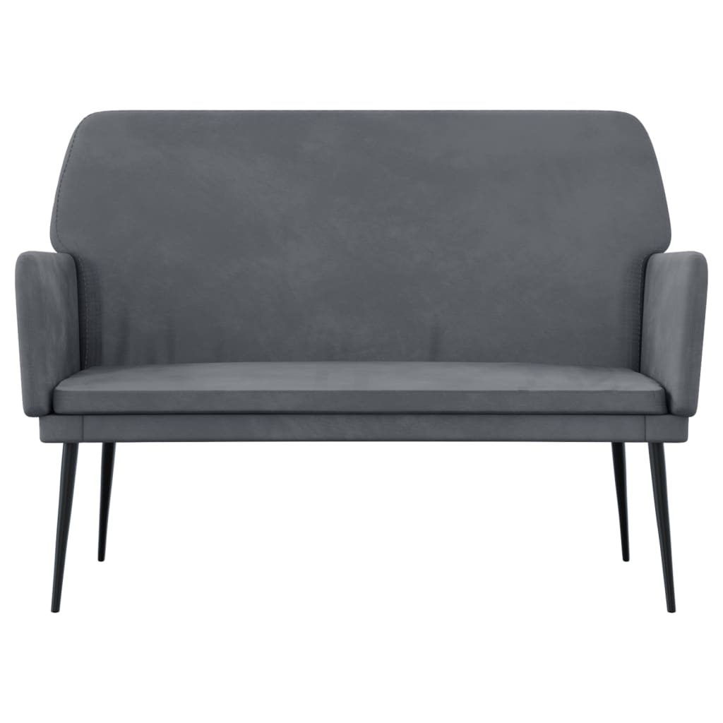 vidaXL Bench Black 42.5"x31.1"x31.1" Velvet-20