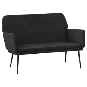 vidaXL Bench Black 42.5"x31.1"x31.1" Velvet-3