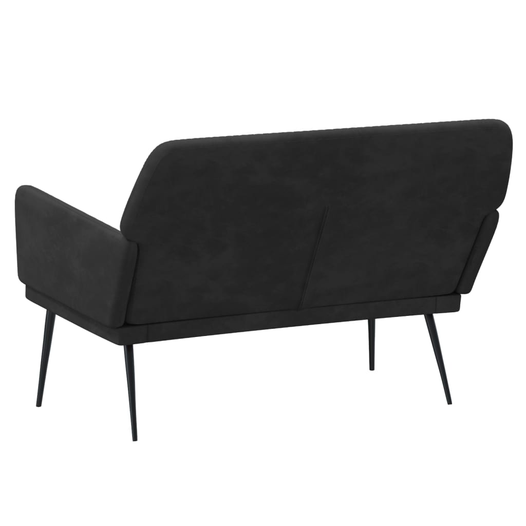 vidaXL Bench Black 42.5"x31.1"x31.1" Velvet-8