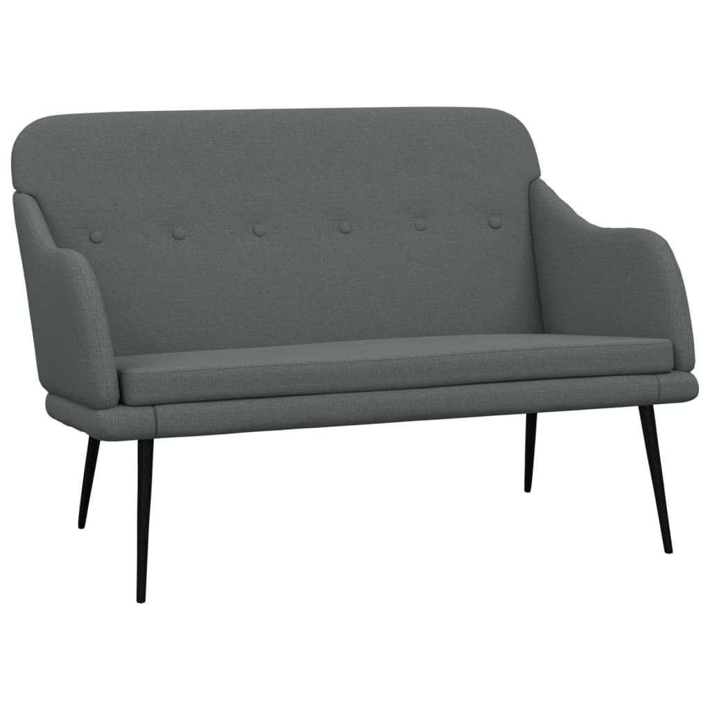 vidaXL Loveseat Upholstered Couch Bench with Armrests for Dining Room Fabric-7