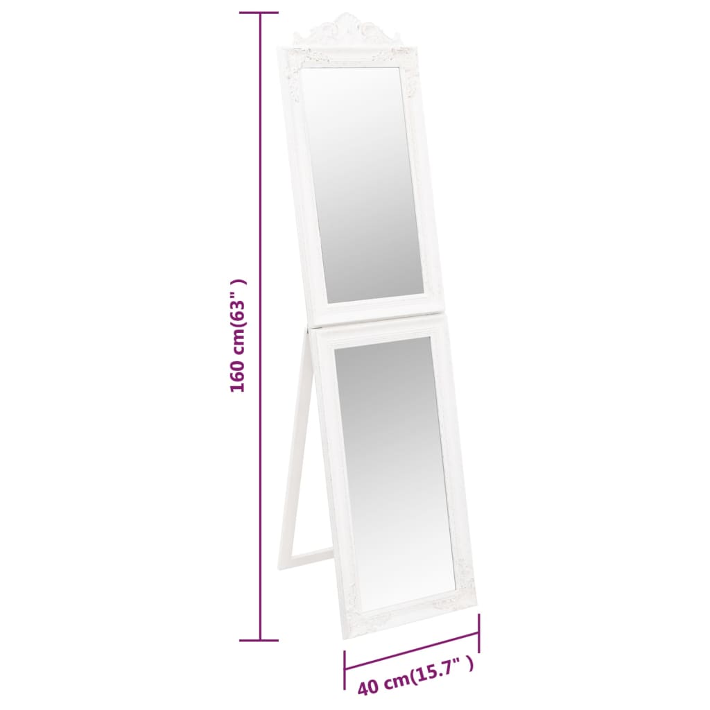 vidaXL Free-Standing Mirror Full Lenth Floor Mirror with Stand for Hallway-30