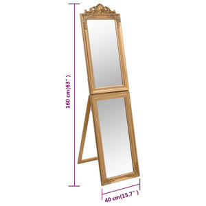 vidaXL Free-Standing Mirror Full Lenth Floor Mirror with Stand for Hallway-20