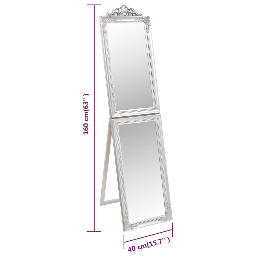 vidaXL Free-Standing Mirror Full Lenth Floor Mirror with Stand for Hallway-69