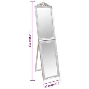 vidaXL Free-Standing Mirror Full Lenth Floor Mirror with Stand for Hallway-69