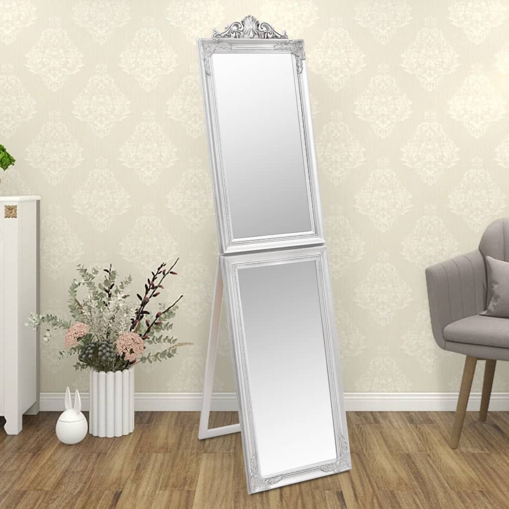 vidaXL Free-Standing Mirror Full Lenth Floor Mirror with Stand for Hallway-61