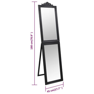 vidaXL Free-Standing Mirror Full Lenth Floor Mirror with Stand for Hallway-31