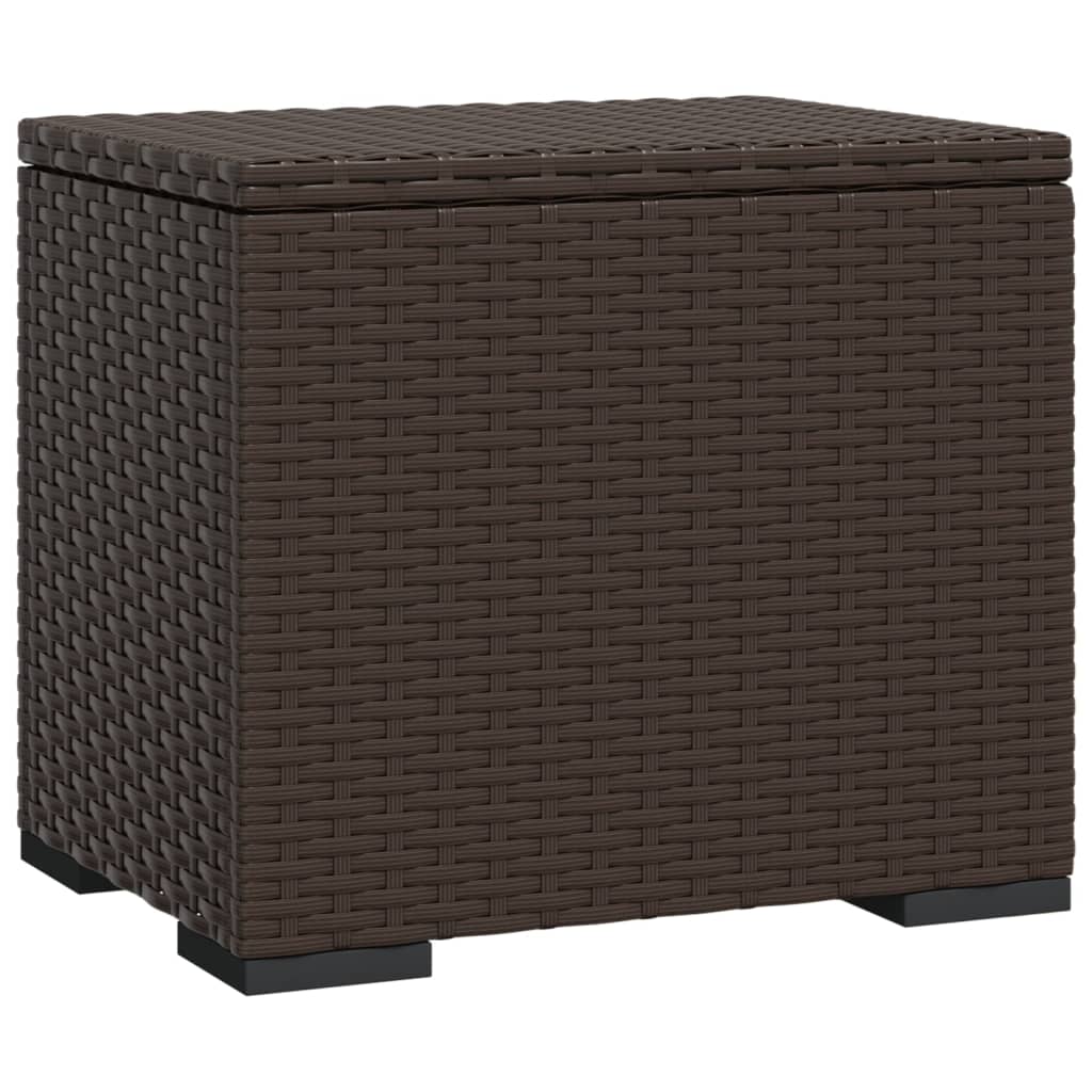 vidaXL Ottoman with Cushion Outdoor Patio Wicker Footstool Ottoman Poly Rattan-24