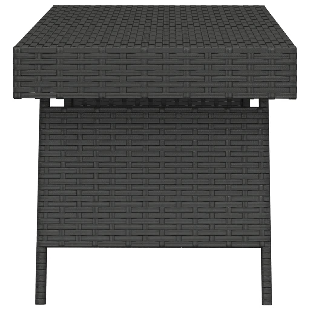 vidaXL Foldable Side Table Outdoor Wicker Folding Couch Table Poly Rattan-11