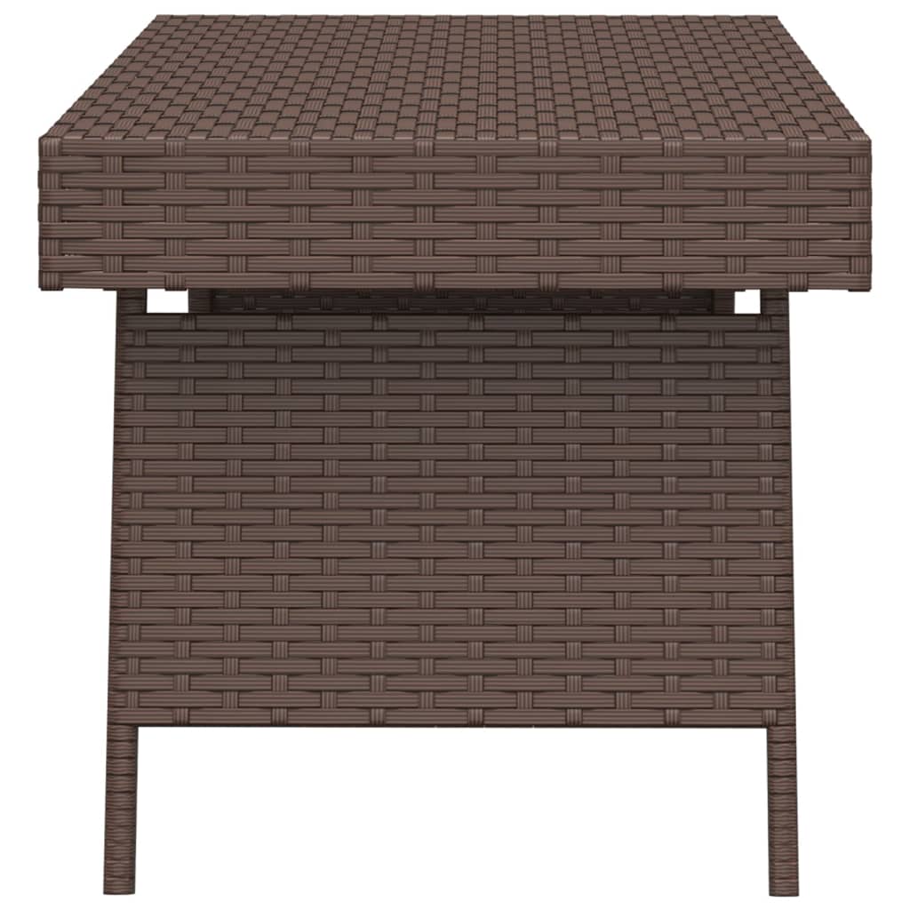 vidaXL Foldable Side Table Outdoor Wicker Folding Couch Table Poly Rattan-4