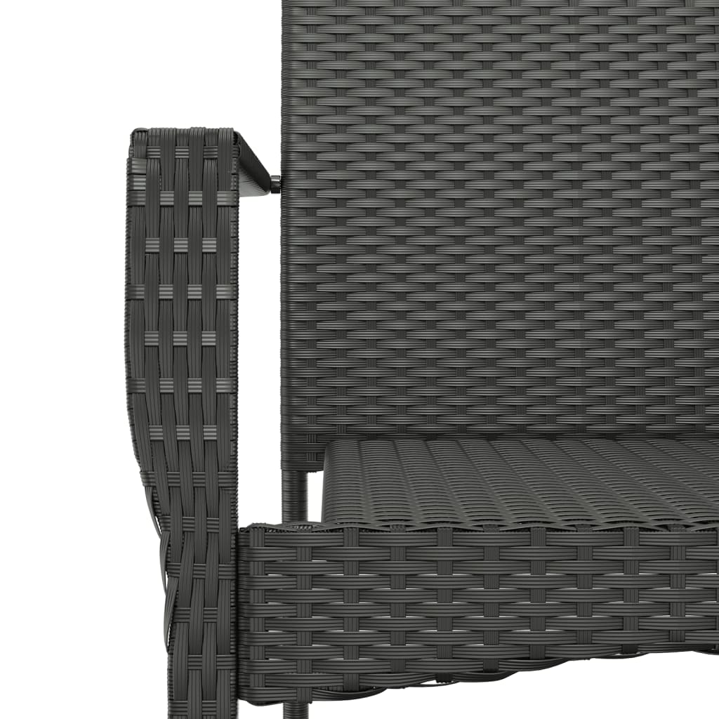 vidaXL Chair Patio Dining Chair with Cushions for Deck Garden Poly Rattan-9