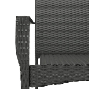 vidaXL Chair Patio Dining Chair with Cushions for Deck Garden Poly Rattan-17