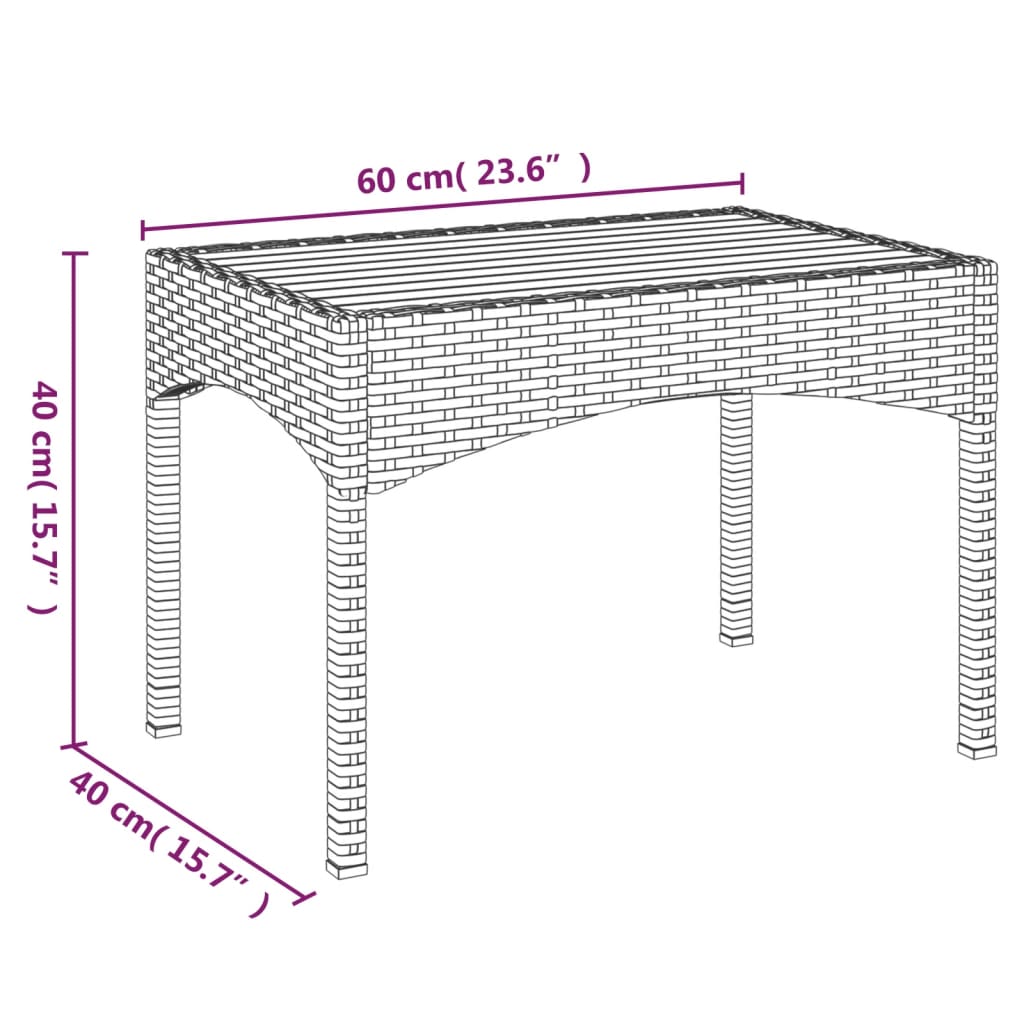 vidaXL Patio Furniture Set 3 Piece Patio Lounge Set with Cushions Poly Rattan-9