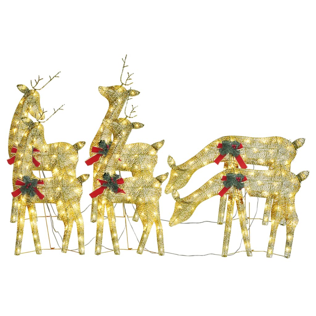 vidaXL Christmas Decoration Reindeer Family Christmas Lighting with LEDs Mesh-2