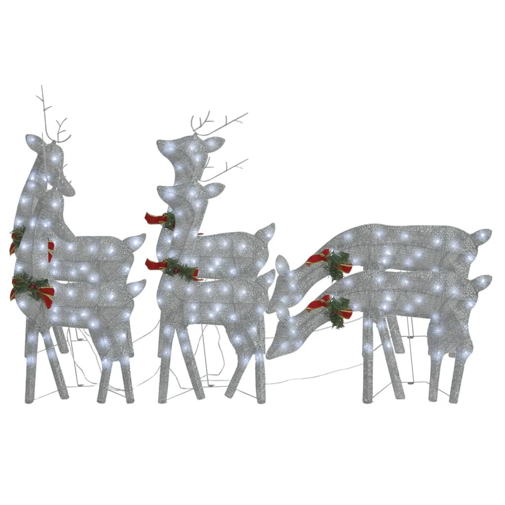 vidaXL Christmas Decoration Reindeer Family Christmas Lighting with LEDs Mesh-12