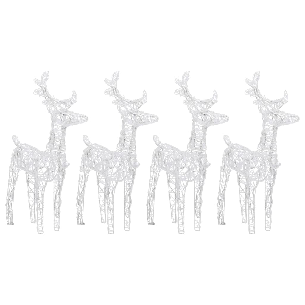 vidaXL Christmas Reindeers Xmas Decoration Light Display with LEDs Acrylic-9