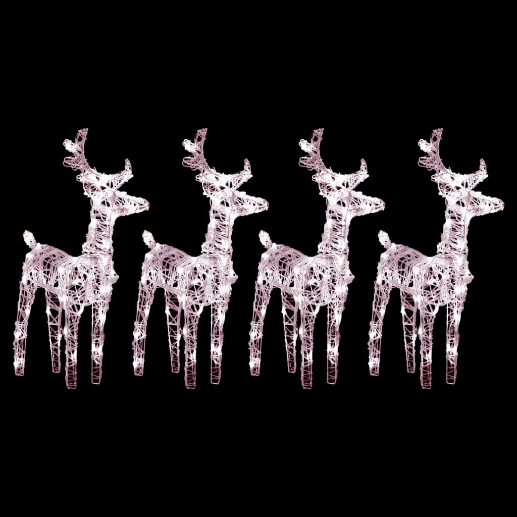 vidaXL Christmas Reindeers Xmas Decoration Light Display with LEDs Acrylic-6