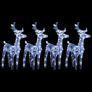 vidaXL Christmas Reindeers Xmas Decoration Light Display with LEDs Acrylic-14