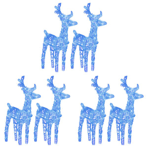 vidaXL Christmas Reindeers Xmas Decoration Light Display with LEDs Acrylic-21